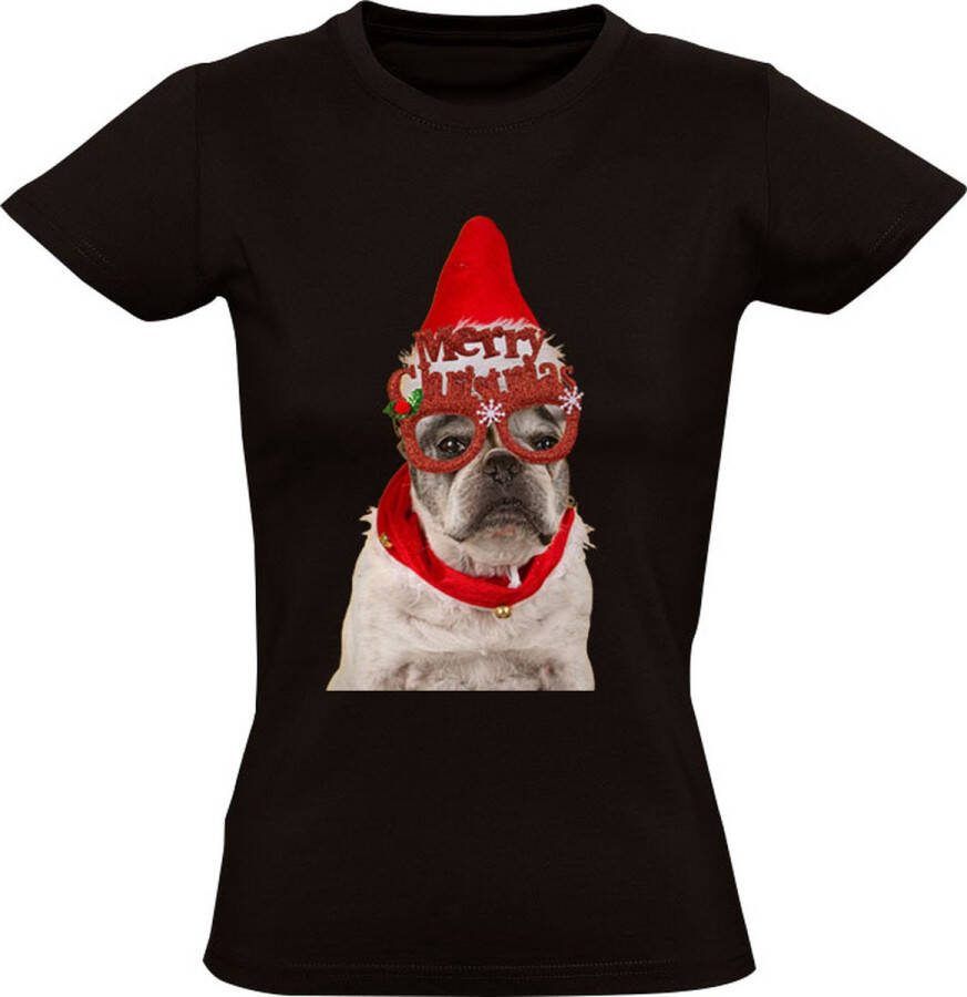 Sol's Kerst Hond Dames T-shirt dier kerst kerstmis hond