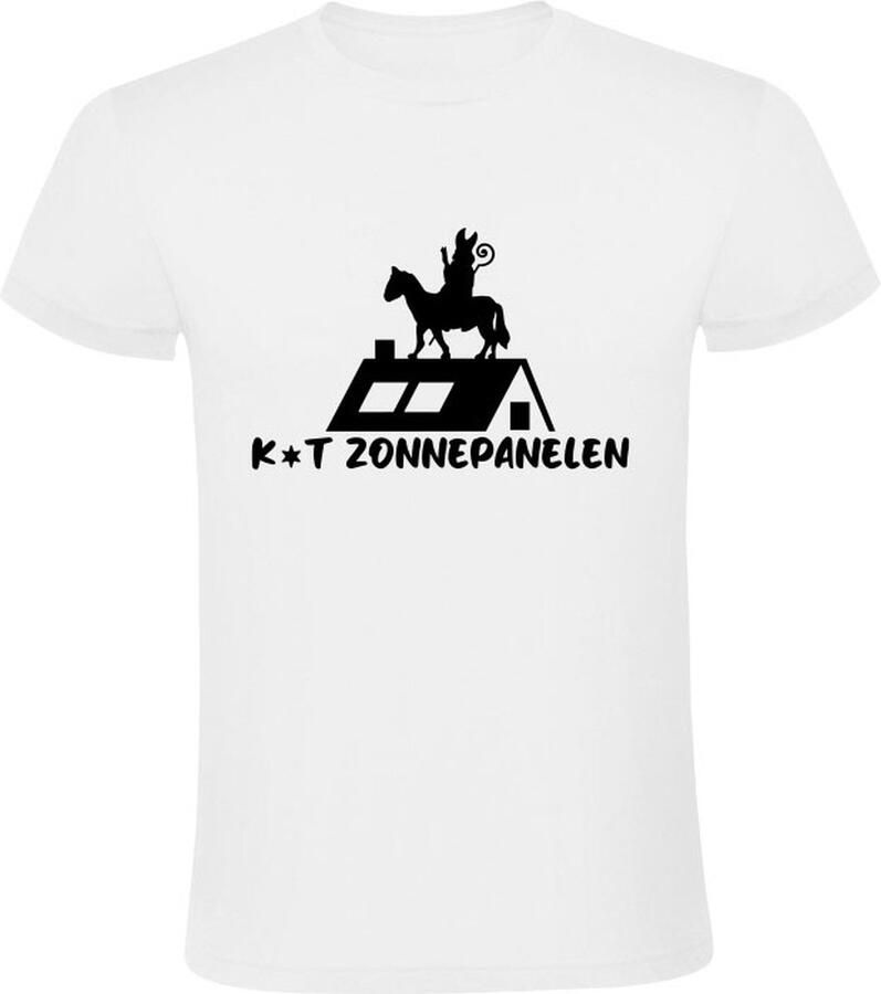 Sol's K*t Zonnepanelen Heren T-shirt sinterklaas -grappig sinterklaaskado