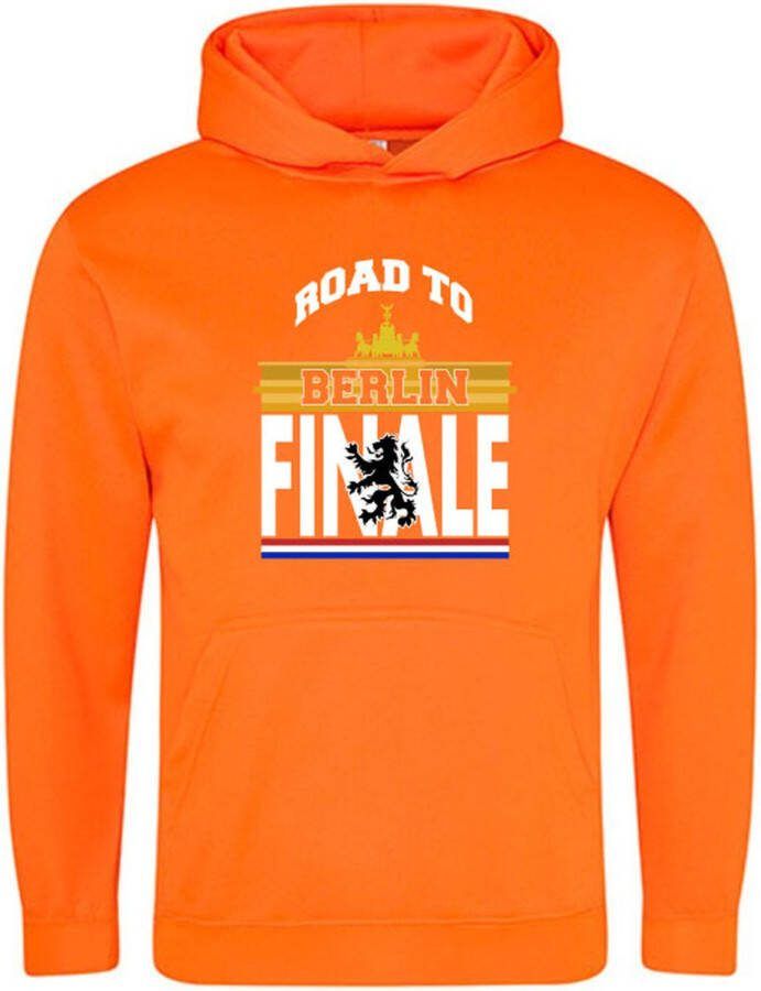 Sol's Road To Berlin Finale Oranje Hoodie nederland holland ek voetbal unisex trui sweater capuchon