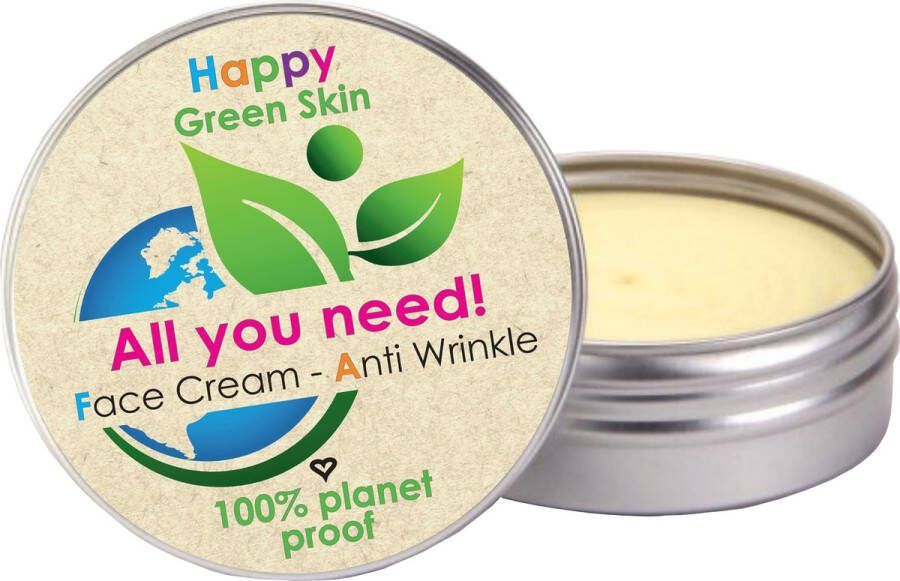 Solutions cosmeceuticals All you need Gezichtscrème Oogcrème ECO 100% organic 100% planet proof biologisch creme biologisch duurzame verpakking met pure Cactusvijgolie antirimpel gladde huid Happy Green Skin duurzame groene cosmetica Retinol