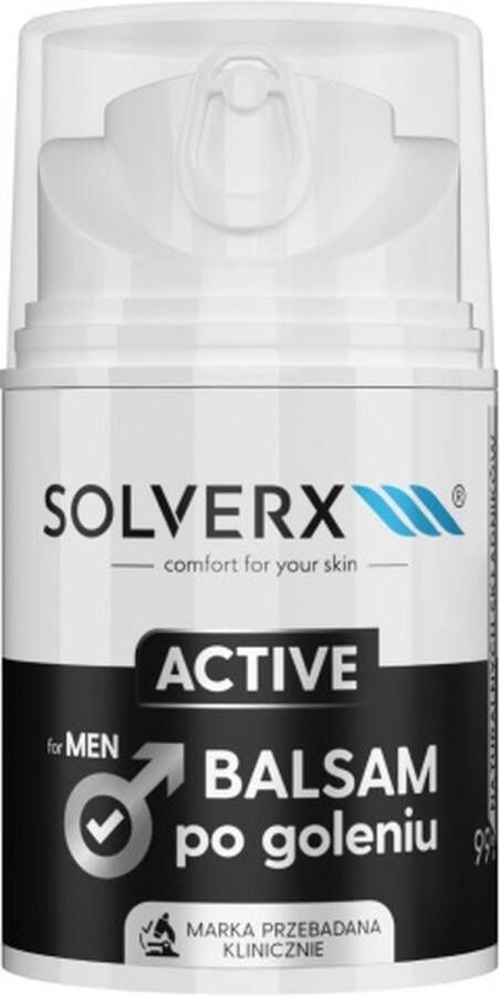 SOLVERX Active aftershave balsem voor mannen 50ml