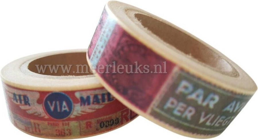 Somi Tape Washi tape Air Mail 10 meter per rol Masking Tape Par Avion