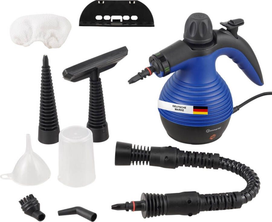 Sommertal Hand Stoomreiniger SC350 Compacte Handstoomreiniger voor Alles gestoffeerde Meubels Tegels Vloeren enz. Stoomreiniger met 350 ml Tank 110°C Stoom 3 bar Druk