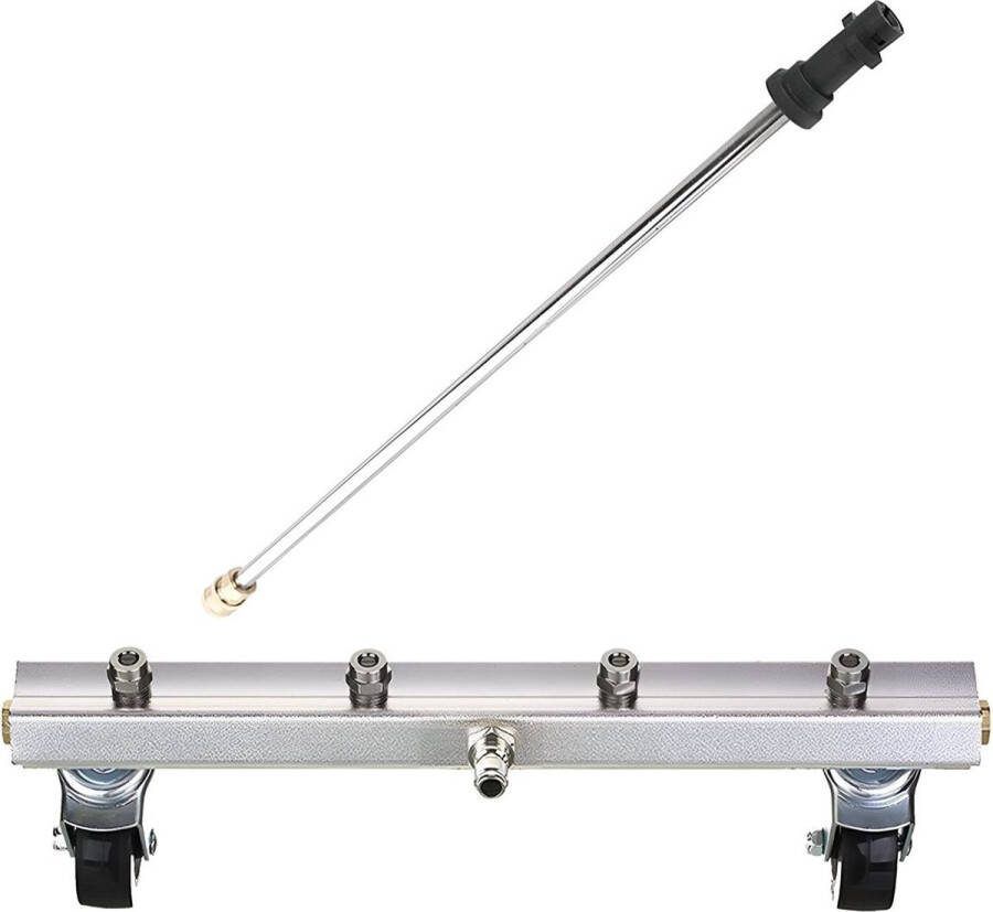 Somstyle Auto Bodemreiniger Geschikt voor Kärcher K2 K3 K4 K5 K6 & K7 Waterbezem voor Hogedrukreiniger Hogedrukspuit Zilverkleurig