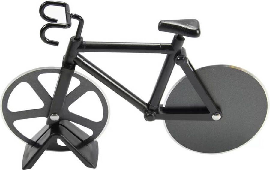 Somstyle Pizzasnijder Racefiets Pizzames Roller Keukengerei Zwart