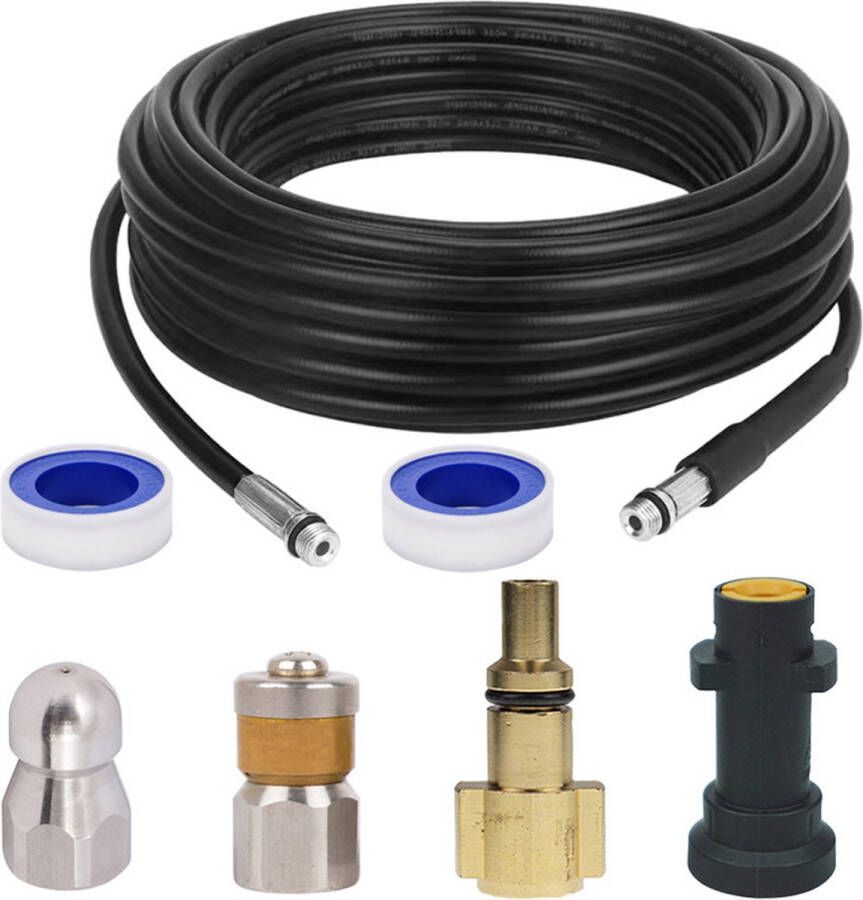 Somstyle Rioolslang 15 Meter Geschikt Voor Kärcher K2 K3 K4 K5 K6 K7 & Lavor Hogedrukreiniger Afvoerpijp Rioolveer Slang Reiniging Set Rioolreinigingsset
