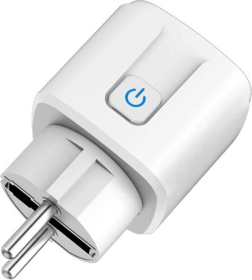 Somstyle Slimme Stekker WiFi 2.4 GHz Smartplug Met Spraakbesturing Met Energiemeter & Tijdschakelaar Via Smartphone App Wit