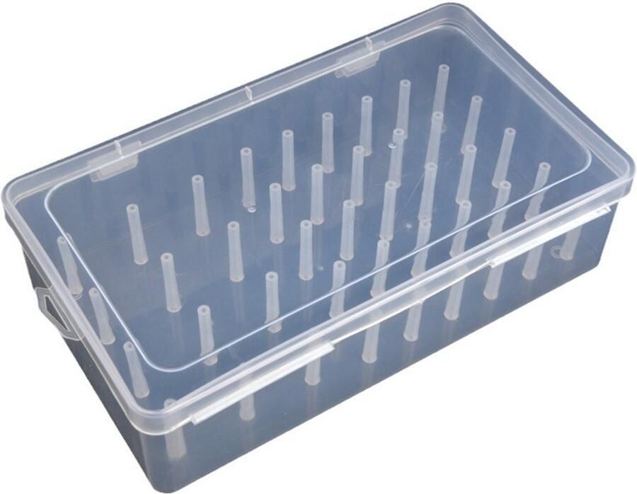 Somstyle Naaigaren Opbergdoos Naaidoos Opbergbox 23.7 x 13.7 x 6.6 CM Naaikist Transparant