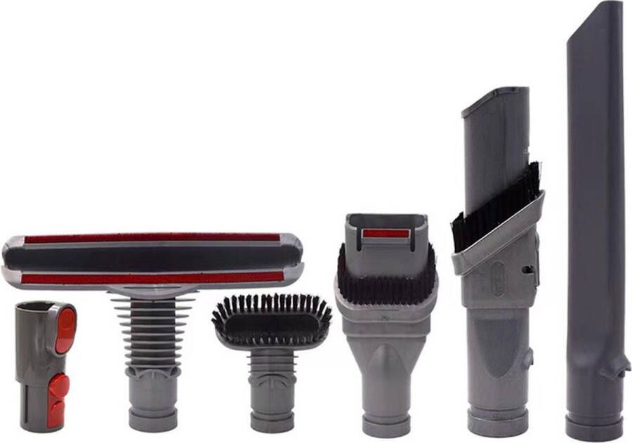 Somstyle Stofzuiger Mondstuk Accessoires Set Geschikt Voor Dyson V6 V7 V8 V10 V11 V15 Series Steelstofzuiger Opzet Borstel Met Adapter – 6 Onderdelen