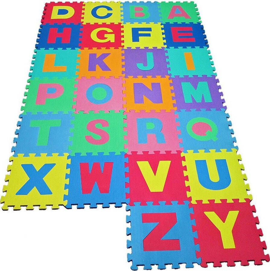 Somultishop Kiduku Puzzelmat speelmat 4 stuks- set van 4- 144 delige Foamtegels Zwembadtegels XXL foam