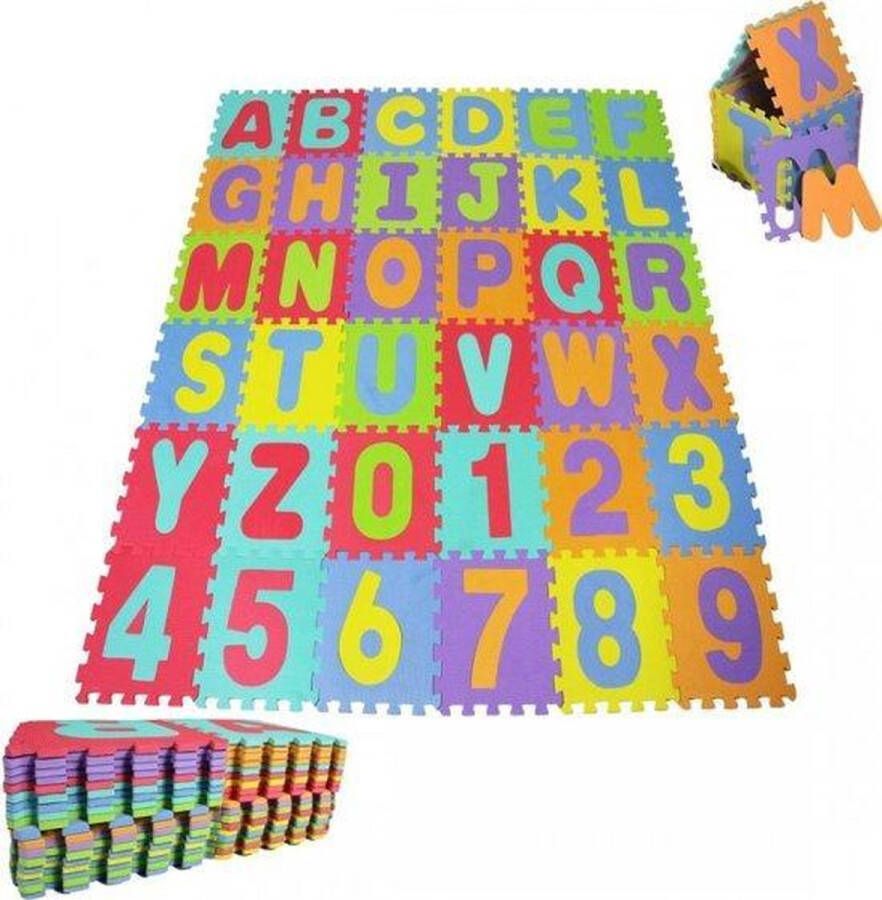 Somultishop Puzzelmat met getallen en alle letters