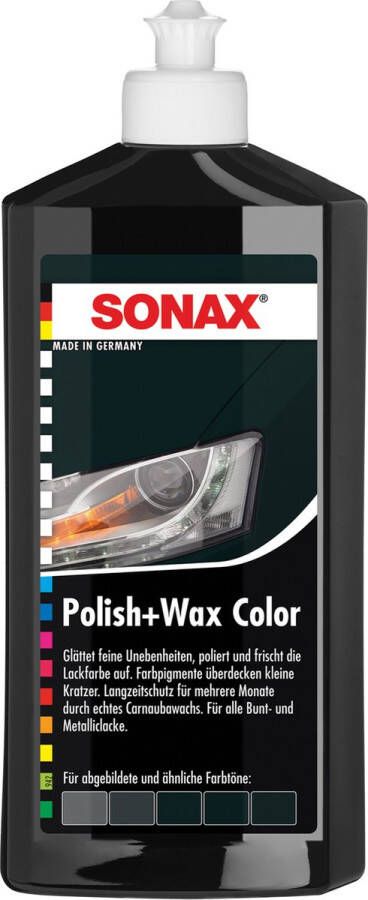 Sonax poetsmiddel Polish&Wax Color 500 ml zwart