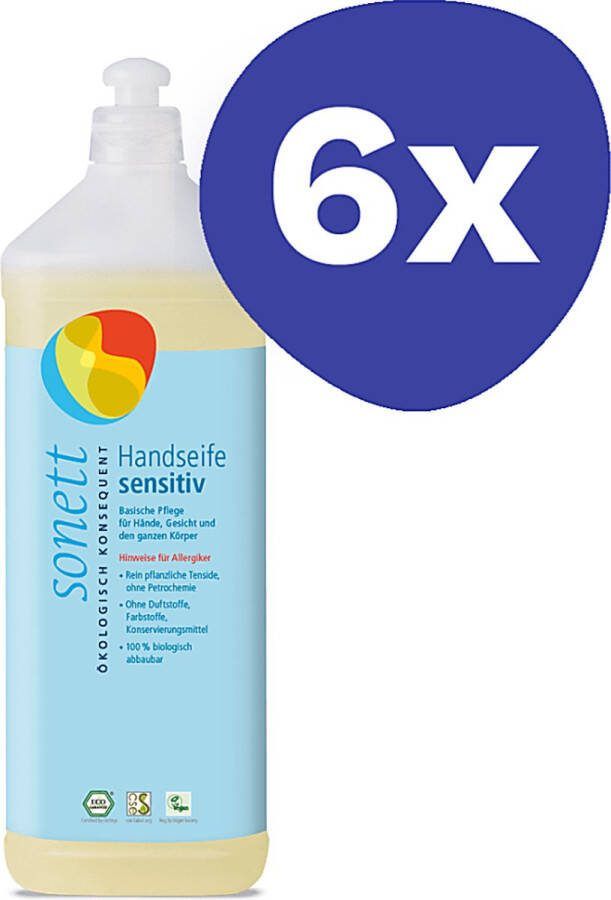 Sonett Handzeep Sensitive (6x 1L)
