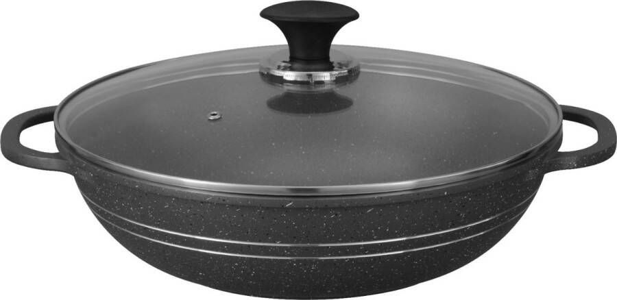 Sonex Graniet Wokpan (28 cm) Geschikt voor alle warmtebronnen)