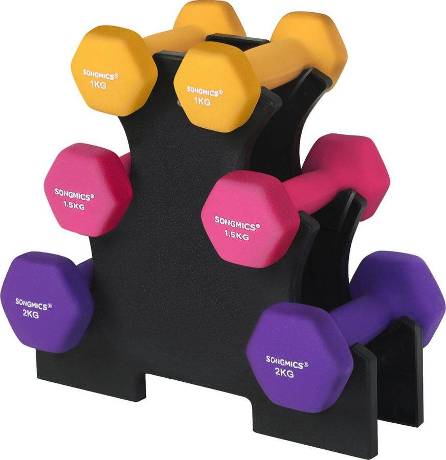 Songmics Halterset met gewichten van 1 5 2 kg