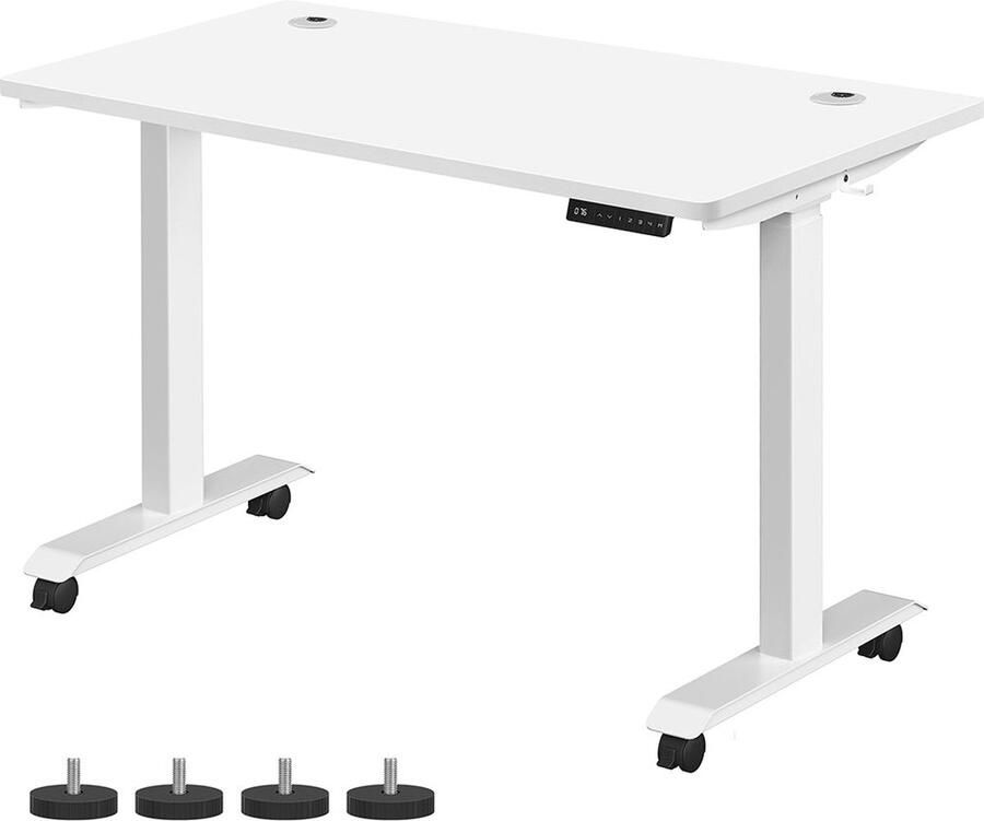 Songmics Elektrisch Verstelbaar Bureau met Geheugenfunctie 120 x 60 cm