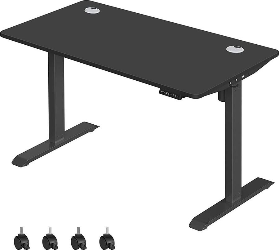 Songmics In hoogte verstelbaar bureau met 70 x 140 cm blad