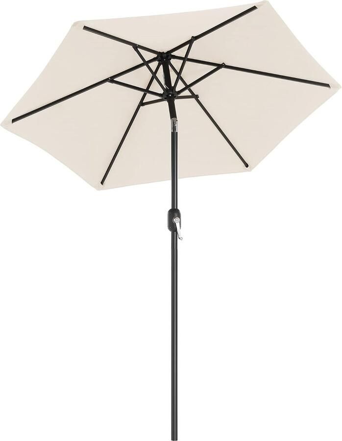 Songmics Parasol 2 1m UPF 50+ zonnescherm 30° kantelbaar in 2 richtingen voor tuinen zwembad balkon terras Beige GPU202M01