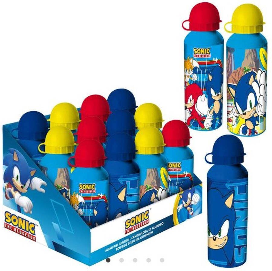 Sonic the Hedgehog Aluminium Drinkfles Schoolfles 500 ml. 1 stuk