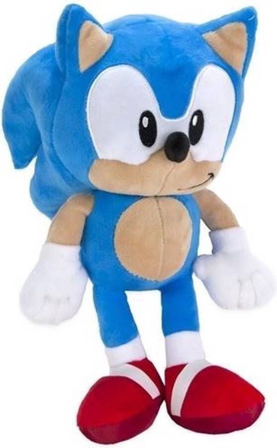 Sonic the Hedgehog Pluche knuffel (Lichtblauw) 34 cm {Speelgoed knuffelpop knuffeldier voor kinderen Sonic Miles Knuckles Shadow Eggman Sonic de Egel}