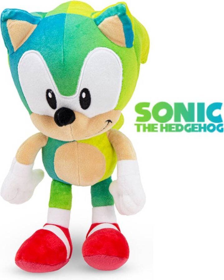 Sonic the Hedgehog Ultra (Groen Blauw) Pluche Knuffel 30 cm { 2 Plush Toy Speelgoed knuffeldier knuffelpop voor kinderen jongens meisjes Sonic De Egel Silver Knuckles Shadow Miles Tails Prower Amy Dr. Eggman}