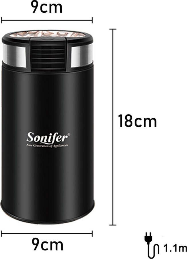 Sonifer Mini Elektrische Koffiemolen Cafe Gras Noten Kruiden Korrels Peper Tabak Spice Meel Molen Koffiebonen Grinder Machine