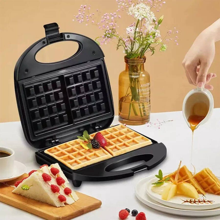 Sonifer wafelmaker Brussels wafels Zwart 1000 W