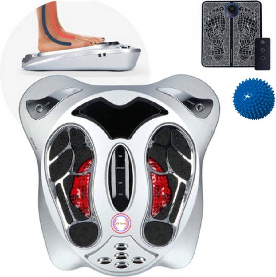 SONTRIX Voetmassage Apparaat Compleet pakket Incl. Mat en Bal Bloedcirculatieapparaten Voetmassage Apparaat Bloedsomloop EMS Infraroodlamp Wit