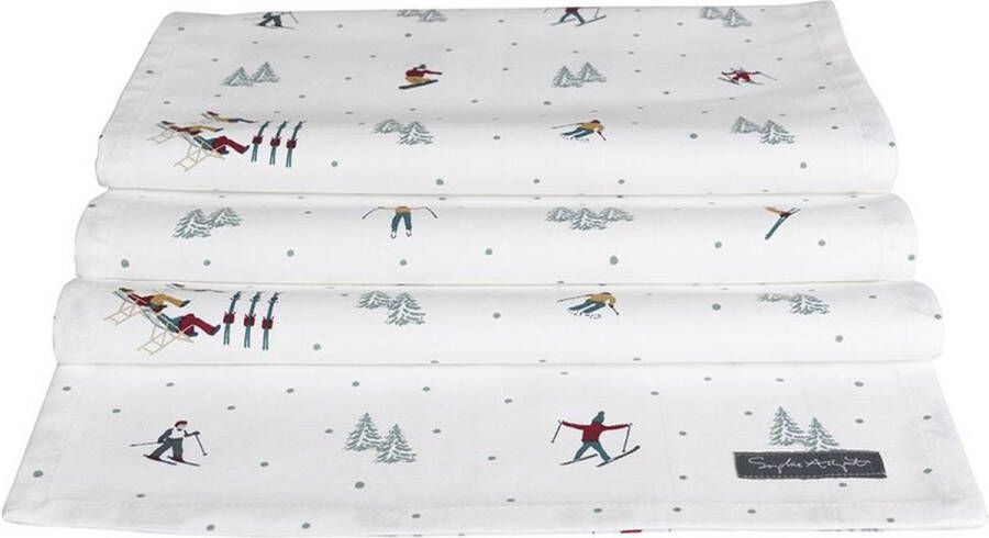 Sophie Allport Tafelloper Wintersport Skiers 280 x 35 cm 100% katoen