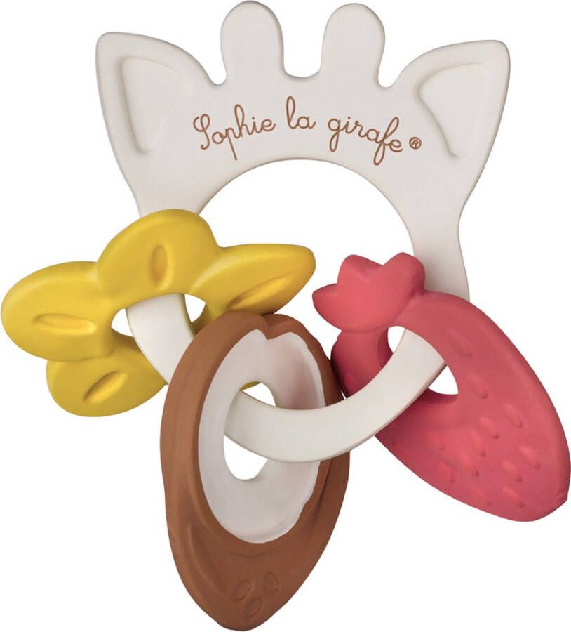 Sophie de Giraf Bijtring met geur 5-Senses Collectie Bijtspeelgoed Babyspeelgoed 3 Geuren Vanaf 0 maanden OK-Biobased In witte geschenkdoos