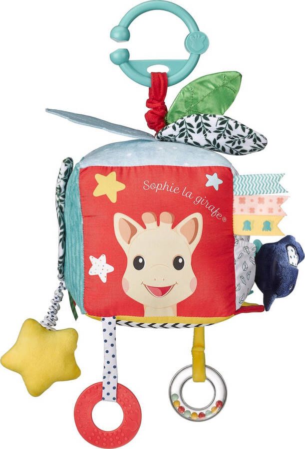 Sophie de Giraf Activiteitenkubus Boxmobiel Baby speelgoed Met ophangring Vanaf 0 maanden 15x15x15 cm Meerkleurig