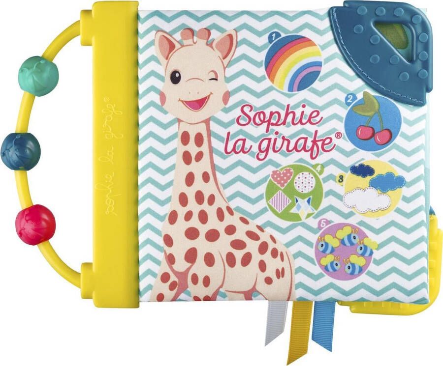 Sophie de Giraf Eerste ontdekboekje Babyboekje Baby boek Stimuleert 5 zintuigen Leren tellen met Sophie! Vanaf 3 maanden 14.5x20x3 cm
