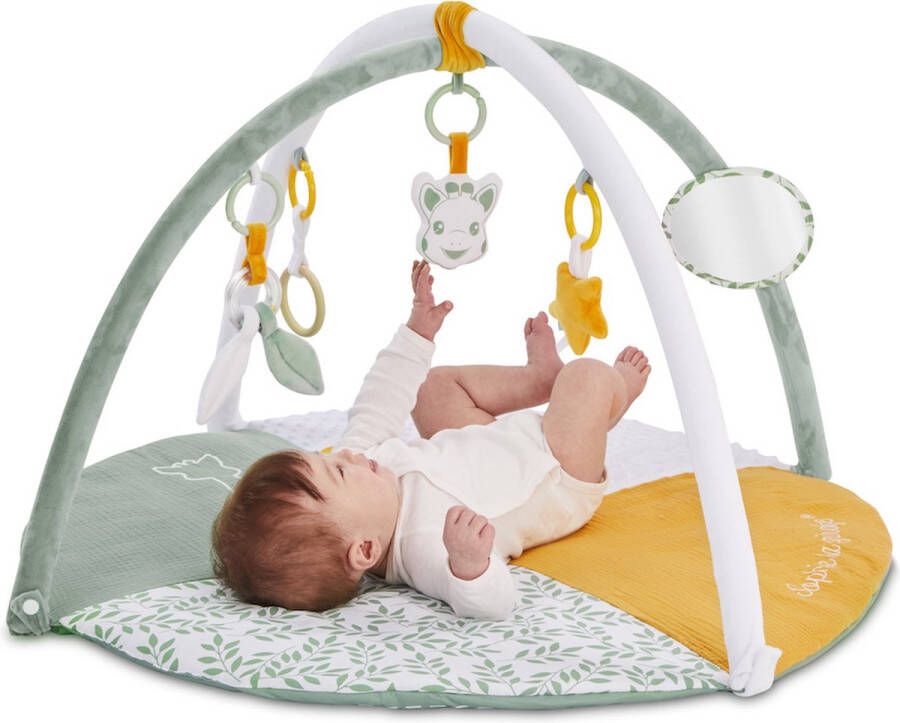 Sophie de Giraf Reverso Activity & Foto speelmat Babygym Speelkleed Machinewasbaar Vanaf 0 maanden 50 x 90 x 90 cm Groen Geel Wit