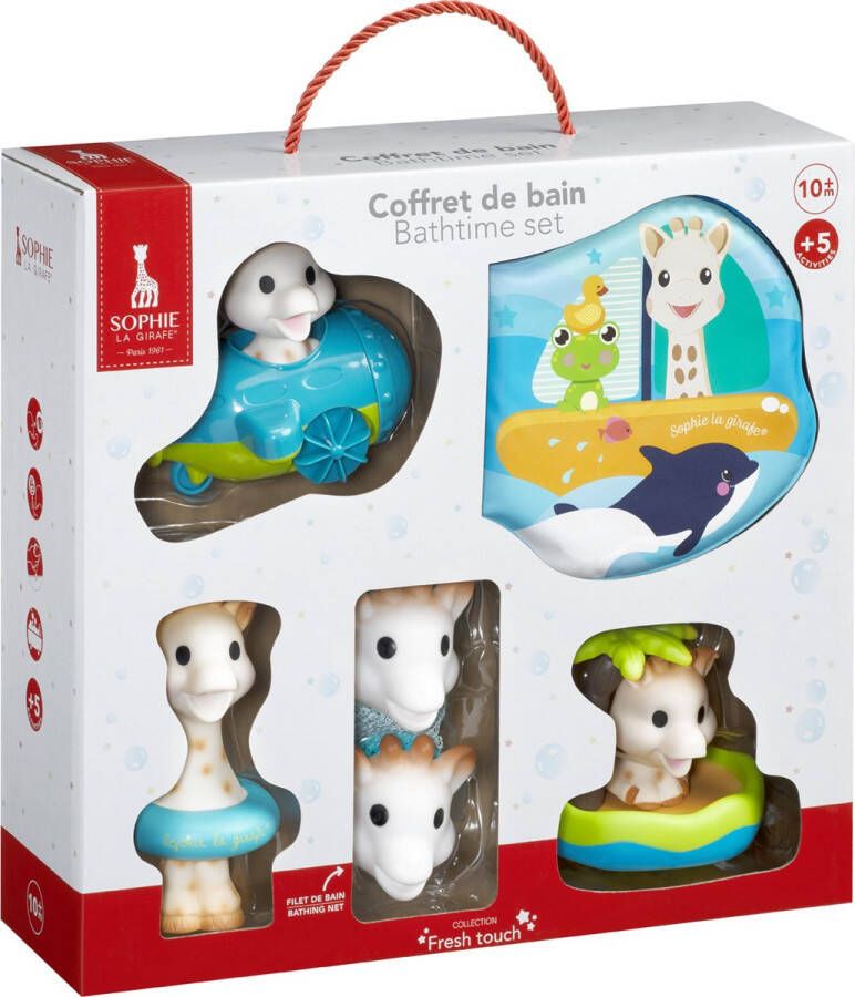 Sophie de Giraf Luxe Badset Bad speelgoed Badspeeltjes Vanaf 10 maanden 5-Delig