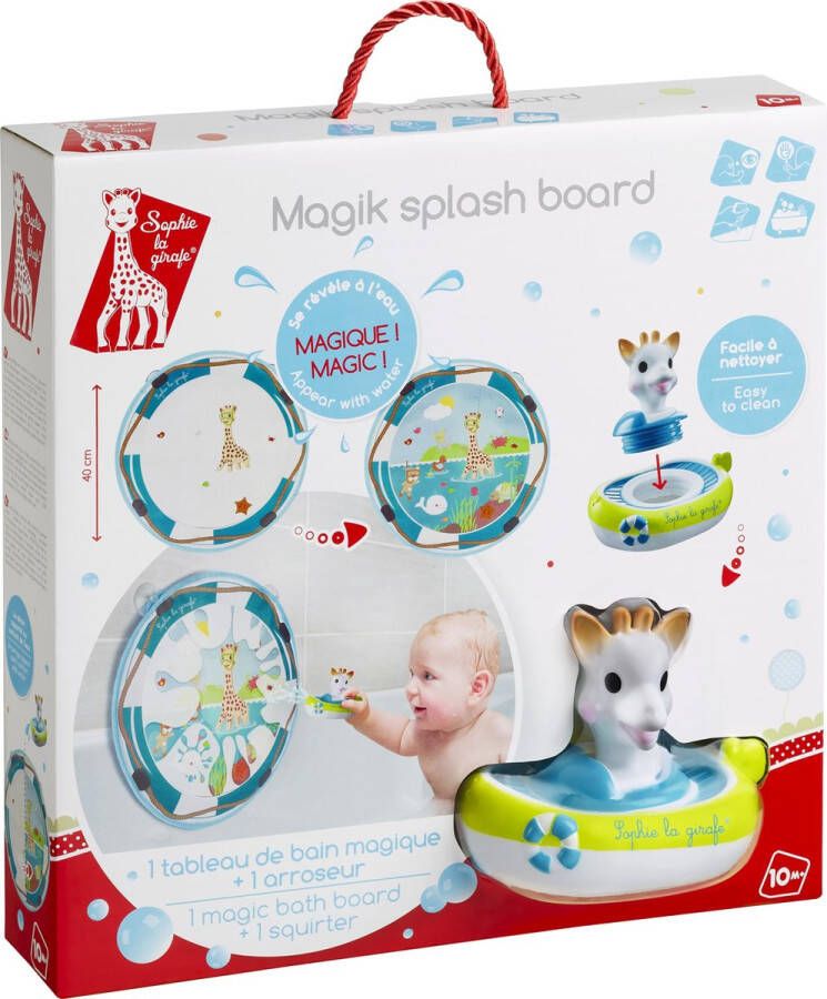 Sophie de Giraf Magic Splash Bord Badspeelgoed Badspeeltjes Baby speelgoed Vanaf 10 maanden Ø40 cm 2-Delig