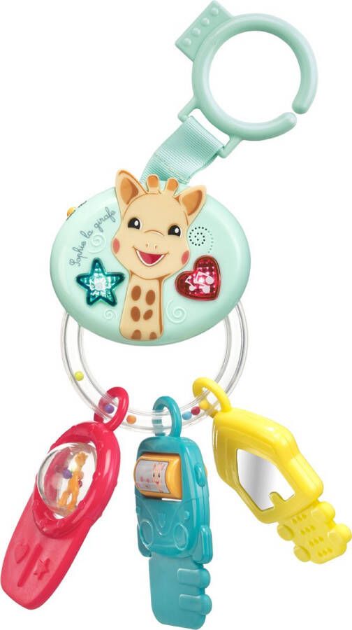 Sophie de Giraf Lights & Sound sleutel rammelaar Baby speelgoed Elektrisch Met geluid Vanaf 3 maanden Incl. batterijen Blauw Rood Geel