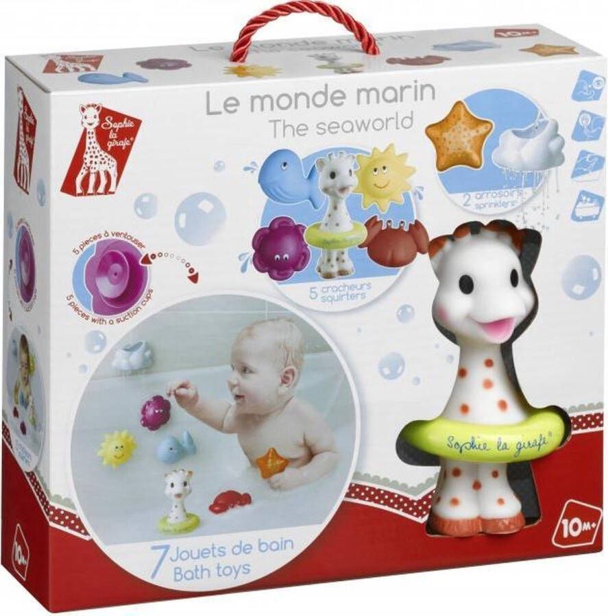 Sophie de Giraf Sophie's Sea world Badspeelgoed Badspeeltjes Baby speelgoed Vanaf 10 maanden 7-Delig