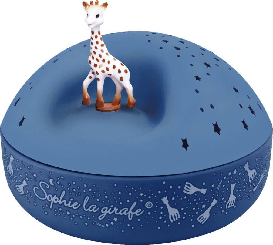 Sophie de Giraf Sterrenprojector Projector sterrenhemel Slaaptrainer Timerfunctie Met Slaapliedjes & Natuurgeluiden Vanaf 10 maanden Incl. Batterijen 12x12x10.5 cm Blauw