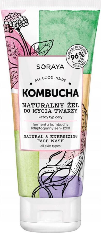 Soraya Kombucha natuurlijke face wash gel 150ml