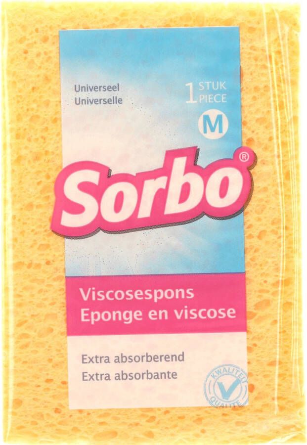 Sorbo 1x Viscose sponzen schoonmaaksponzen 14 cm Streeploos resultaat Huishoudelijke en Huishouden Schoonmaken afwassen