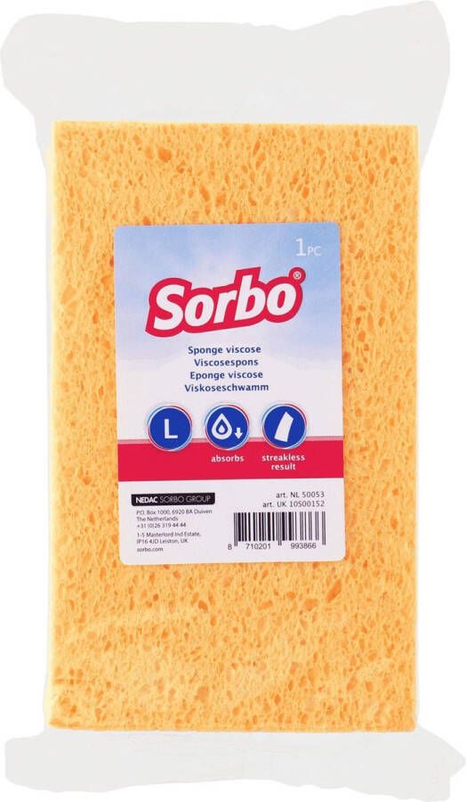 Sorbo 1x Viscose sponzen schoonmaaksponzen 16 cm Streeploos resultaat Huishoudelijke producten Huishouden Schoonmaken afwassen