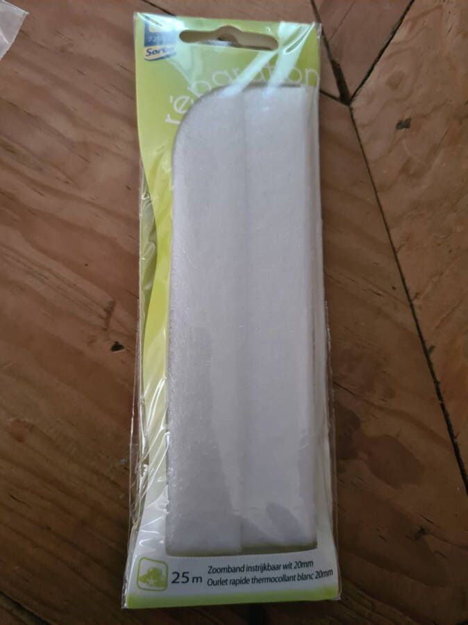 Sorbo 25M zoomband instrijkbaar wit 20mm