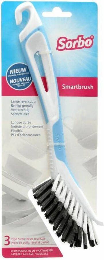 Sorbo 4x Afwasborstel Smartbrush Blauw