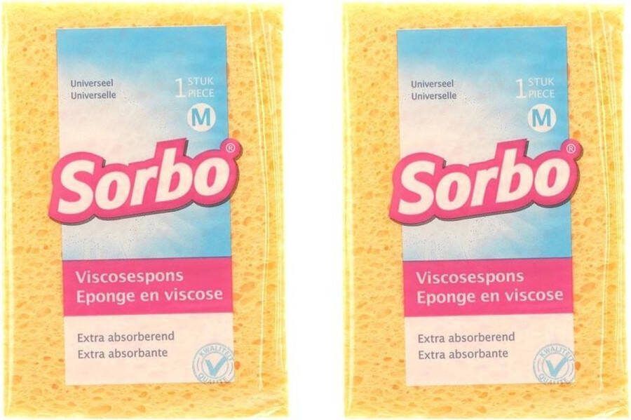 Sorbo 6x Viscose sponzen schoonmaaksponzen 14 cm Streeploos resultaat Huishoudelijke en Huishouden Schoonmaken afwassen