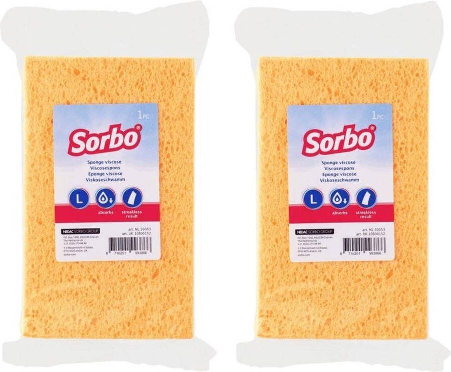 Sorbo 6x Viscose sponzen schoonmaaksponzen 16 cm Streeploos resultaat Huishoudelijke en Huishouden Schoonmaken afwassen