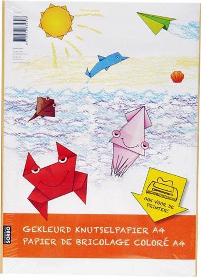 Sorbo Gekleurd Knutselpapier 100 vel A4
