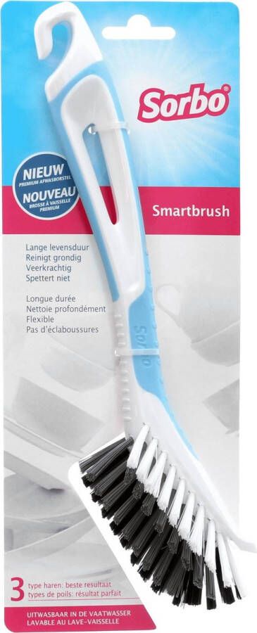 Sorbo Smartbrush afwasborstel blauw wit Afwassen Huishoudelijke keukenaccessoires
