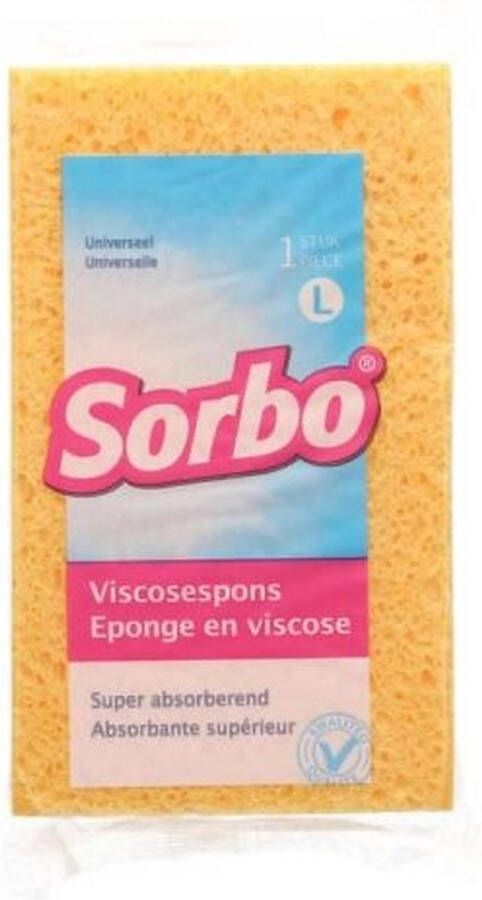 Sorbo Viscose Spons Medium Formaat 1 Stuk Super Absorberend