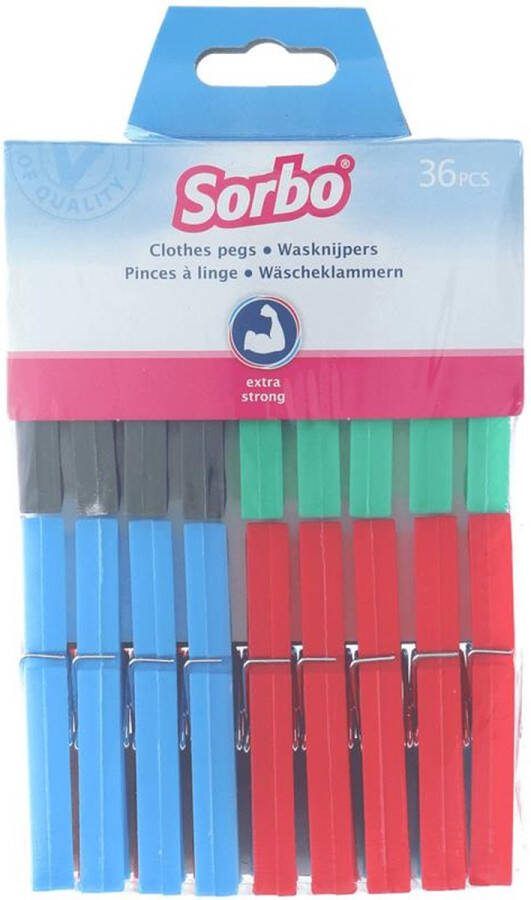 Sorbo wasknijpers 36 stuks plastic