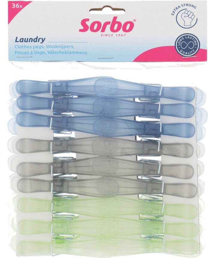 Sorbo wasknijpers 5x36st plastic
